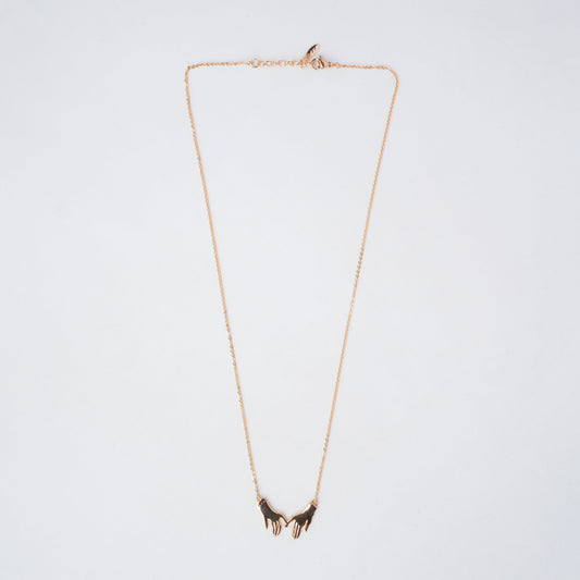 2 hand  18K GOLD PLATED NECKLACE