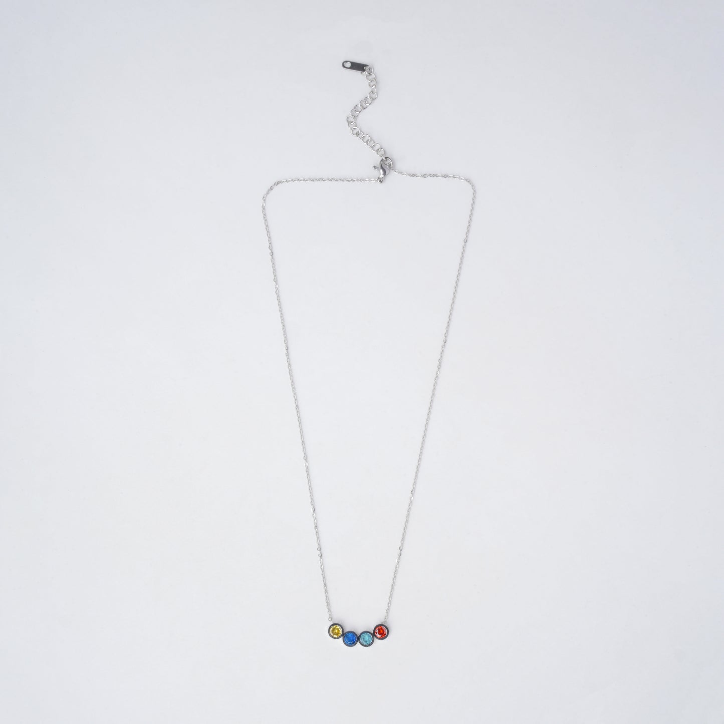 Multicolour diamond necklace