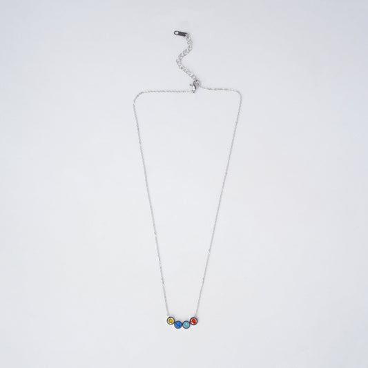 Multicolour diamond necklace