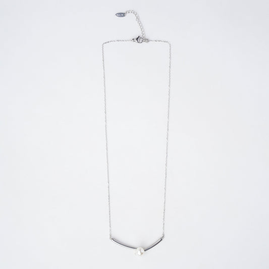 Silver pulse necklace