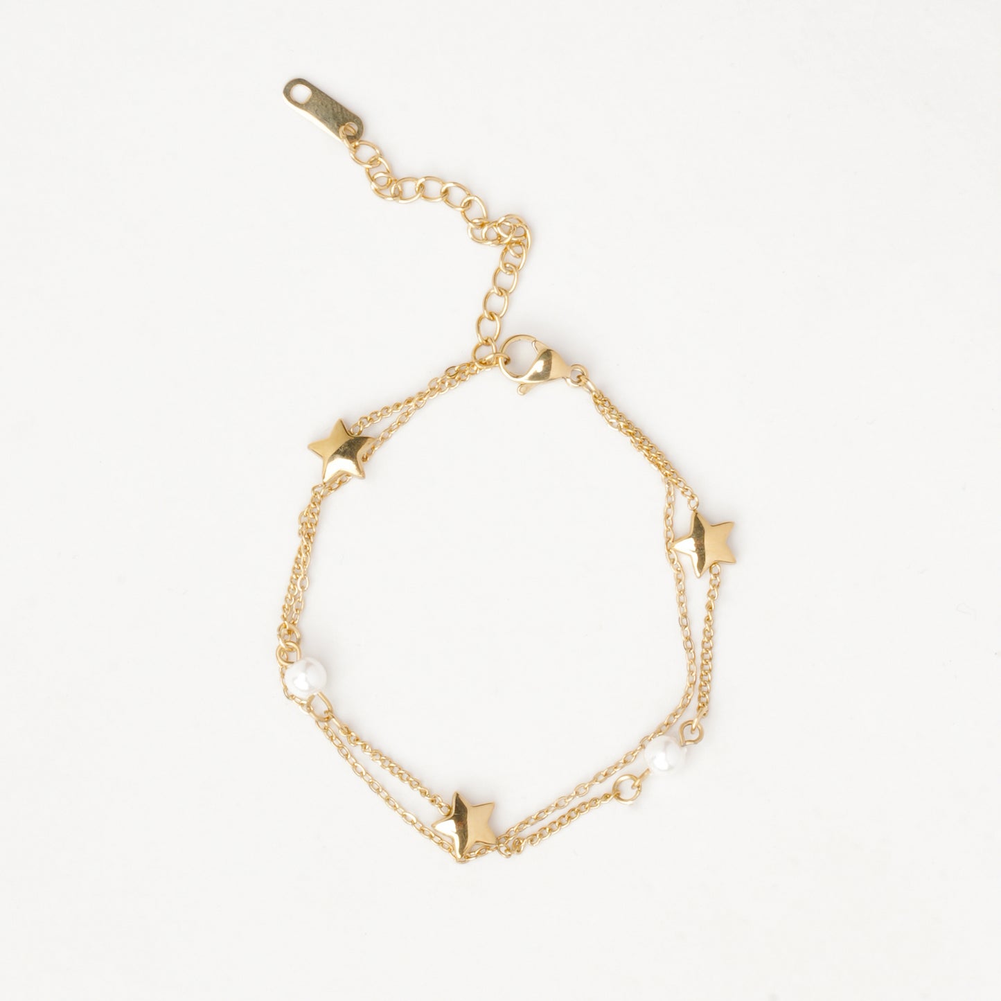 Pulse & star 18 k gold plated bracelet